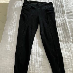 Athleta courdoroy velvet leggings size large